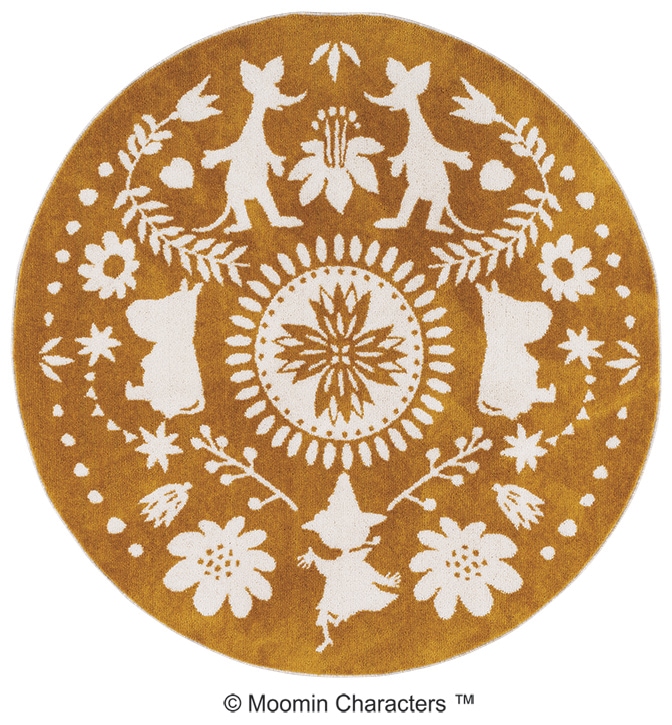 Mフォークラインラグ（イエロー）